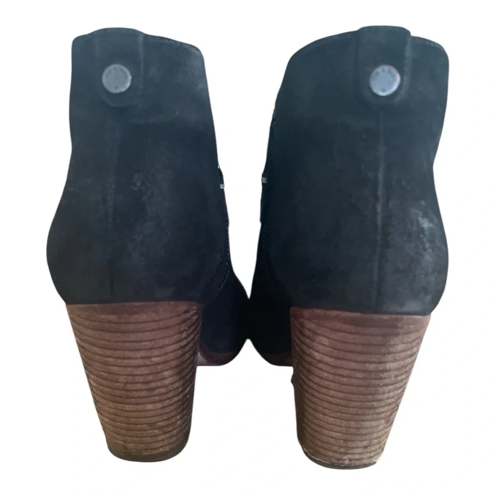 rag & bone Margot Boot | Black Suede | Wooden Heel | Size 9